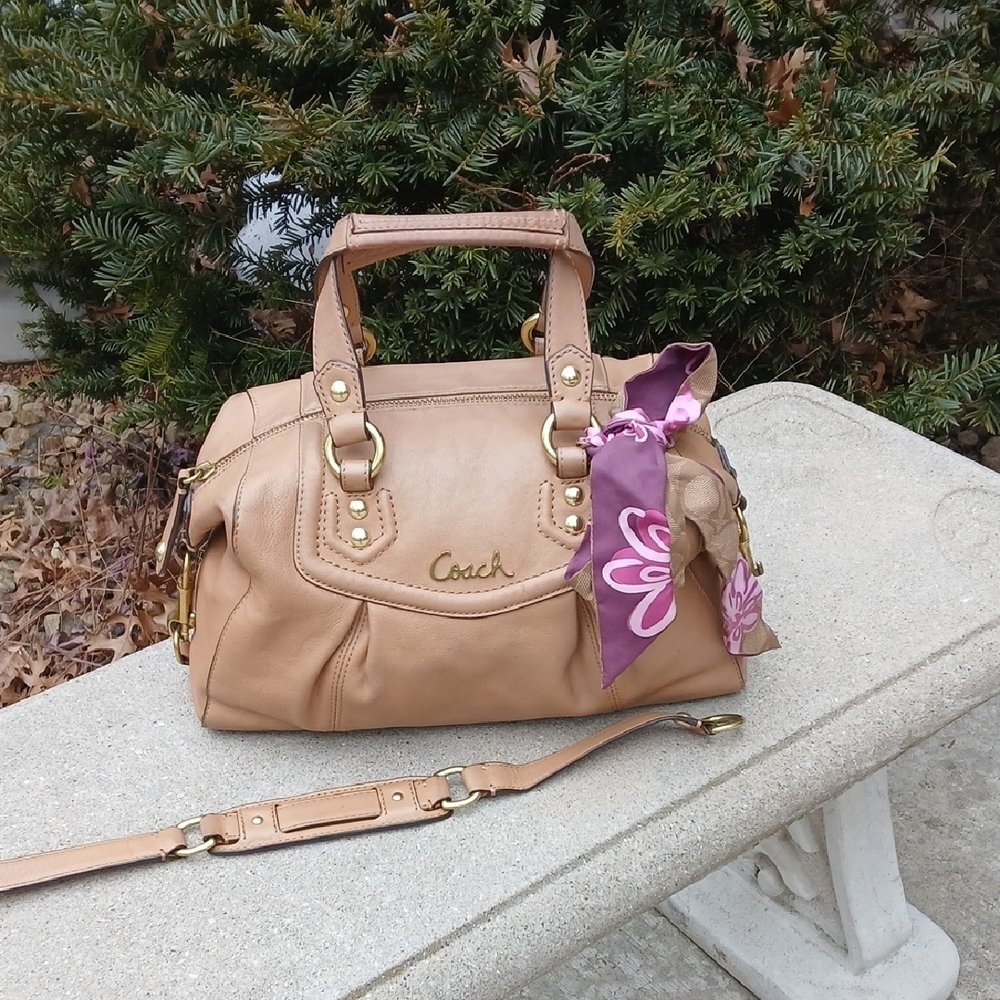 Coach Ashley Caryall Satchel Bag In Tan